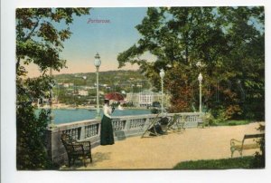 425680 SLOVENIA PORTOROSE quay view Vintage postcard