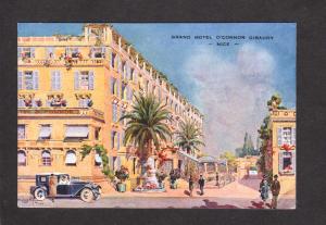 France Grand Hotel Nice O'Connor Giraudy Artist Signed Postcard Carte Postale