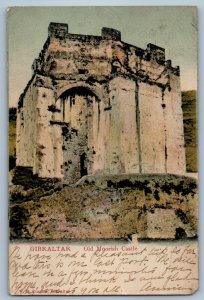 Gibraltar Postcard Old Moorish Castle View 1906 Antique Posted