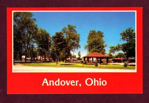 OH City Square ANDOVER OHIO Postcard nr Pymatuning Lake