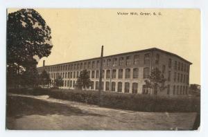 Victor Mill Greer South Carolina Vintage Postcard