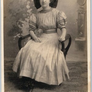 ID'd 1910 Christmas Lovely Young Lady Cute Girl RPPC Photo Maye Stephens A158