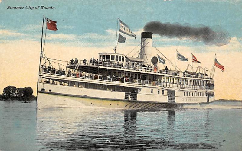 City Of Toledo River Steamship Ferry Boat Ship 