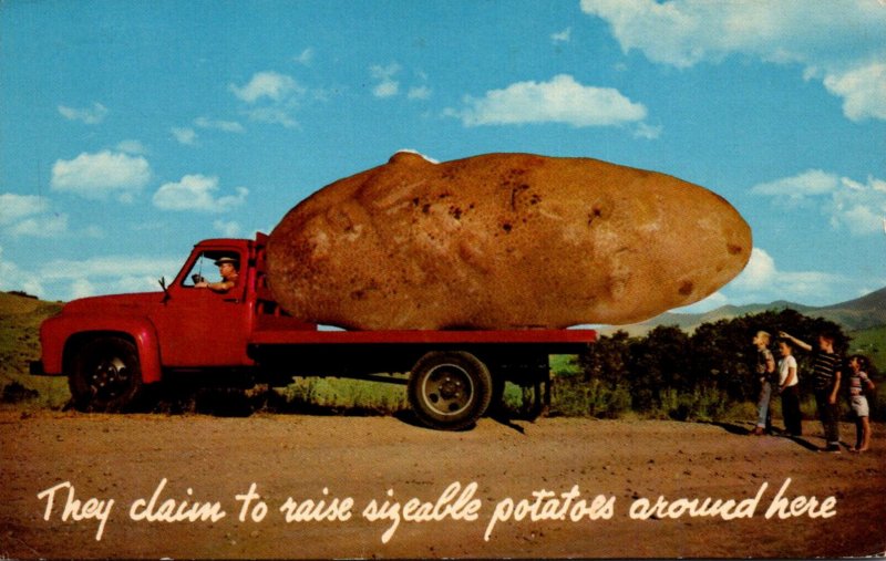 Humour Exageration Giant Potato On Truck 1967