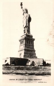 Vintage Postcard 1920's Statue of Liberty National Monument Aaron Hill N.Y.