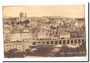 Switzerland Lausanne Old Postcard General view