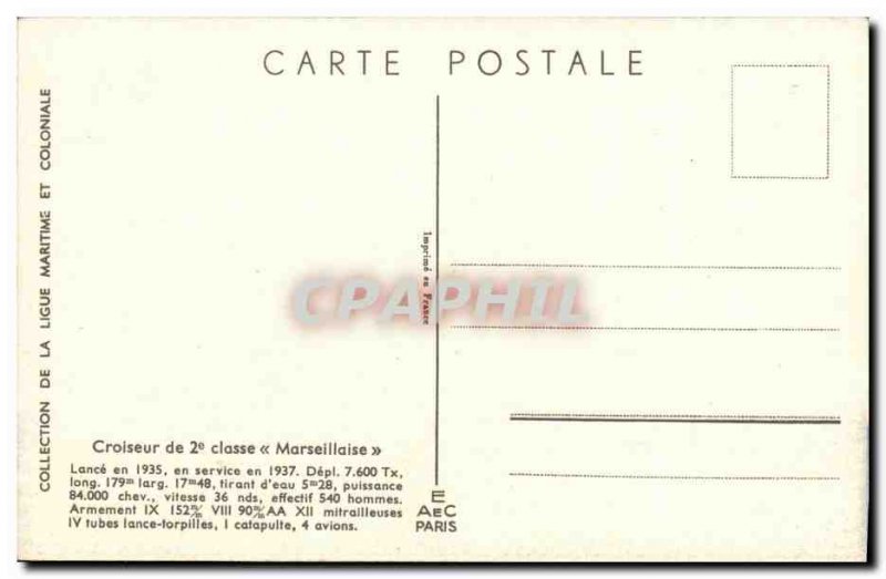 Postcard Old Boat Haffner Marseillaise