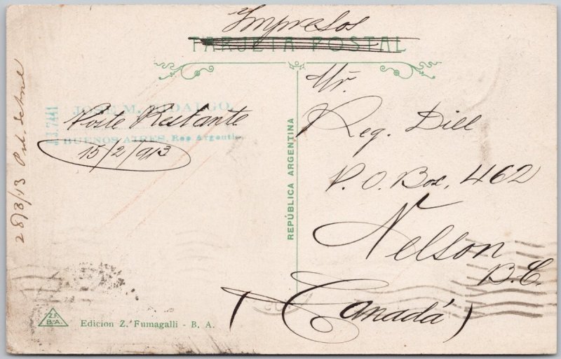 Buenos Aires La Morgue Postcard Argentina 1913 H76