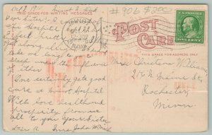 Minot North Dakota Cancel~Bachelors Dream On His Claim~Women Work on Cabin~c1910 