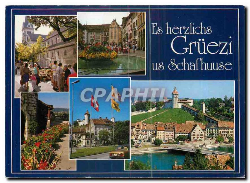 Postcard Old Are herzlichs Gruezi us Schaffhausen