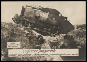 German WWI English Tank Oversize Hoffmann   RPPC 78967