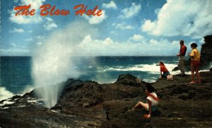 Hawaii The Blowhole Hawaii Salt Water Geysers Honolulu Chrome Postcard 08.57
