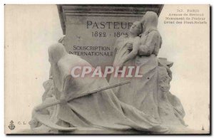 Postcard Old Paris Avenue Breteuil Shepherd Monument DEtail high reliefs