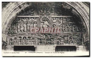 Postcard From Old Conques Tympanum From I & # 39Eglise Portal