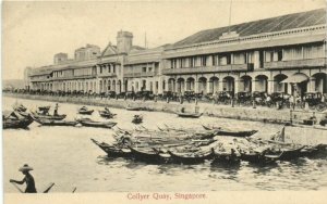 PC CPA SINGAPORE, COLLYER QUAY, Vintage Postcard (b3076)