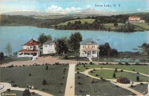 Swan Lake Swan Lake, New York NY Postcard