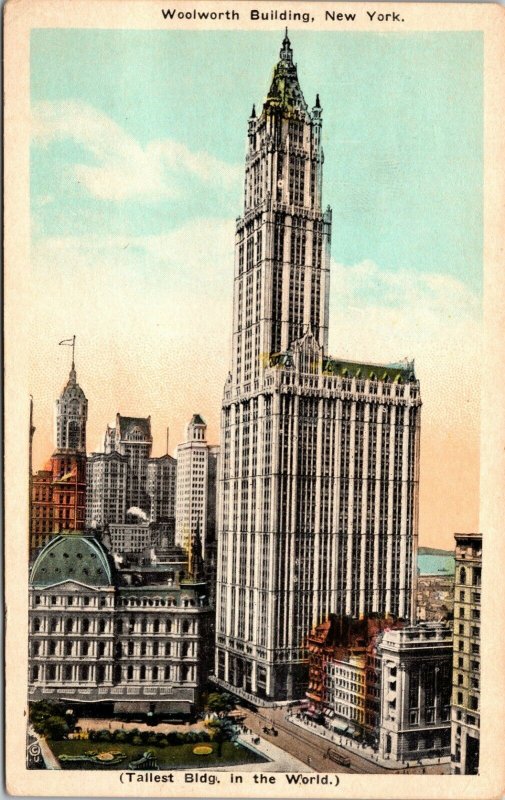 Woolworth Building, New York City, New York NY Vintage - PC - POSTCARD