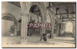 Postcard Old Saint Chapelle Saint Herbot Herbot Inner View