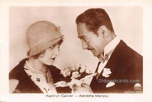 Kathryn Carver and Adolphe Menjou Movie Star Actor Actress Film Star Unused 