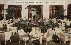 Chicago Illinois IL Marshall Field & Co South Grill Room c1910 Vintage Postcard