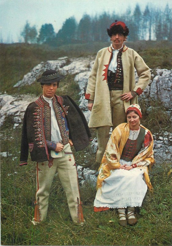 Traditions ethnic Postcard costume poppulaire Folklore Krakow Poland