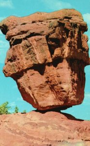 Vintage Postcard Balanced Rock Garden Of The Gods Colorado Springs Colorado CO