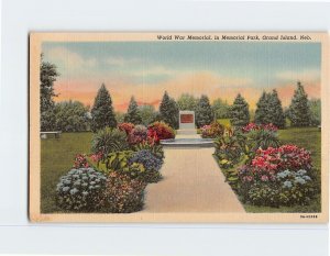 M-173945 World War Memorial in Memorial Park Grand Island Nebraska USA