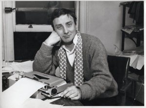 Spike Milligan Old Typewriter Writing Goon Show 1957 BBC Press Photo