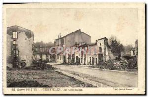 Postcard Old Army War Gerbeviller A street in ruins