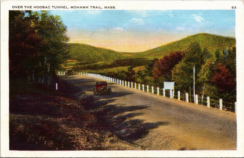 Mohawk Trail Over Hoosac Tunnel Massachusetts Scenic Landscaep WB Postcard 