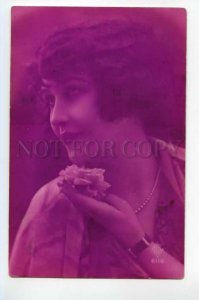 488109 FASHION Beauty Lady Pearl Vintage Pink PHOTO postcard ARS France #6116