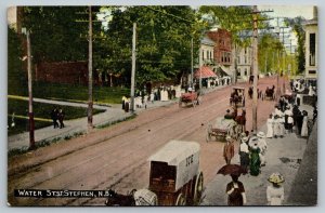 St. Stephen  New Brunswick  Canada  Water Street Ice Wagon  Postcard