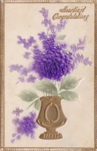 Hearty Congratulations With Beautiful Purple Flowers