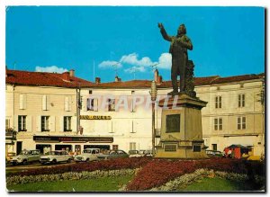 The Modern Postcard France Tourist Agen Place Jasmin (great poet in the Occit...