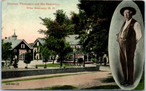 1910s Denman Thompson and his Residence West Swanzey NH Postcard