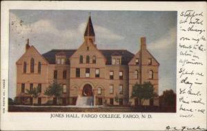Fargo ND Jones Hall c1905 UDB Postcard