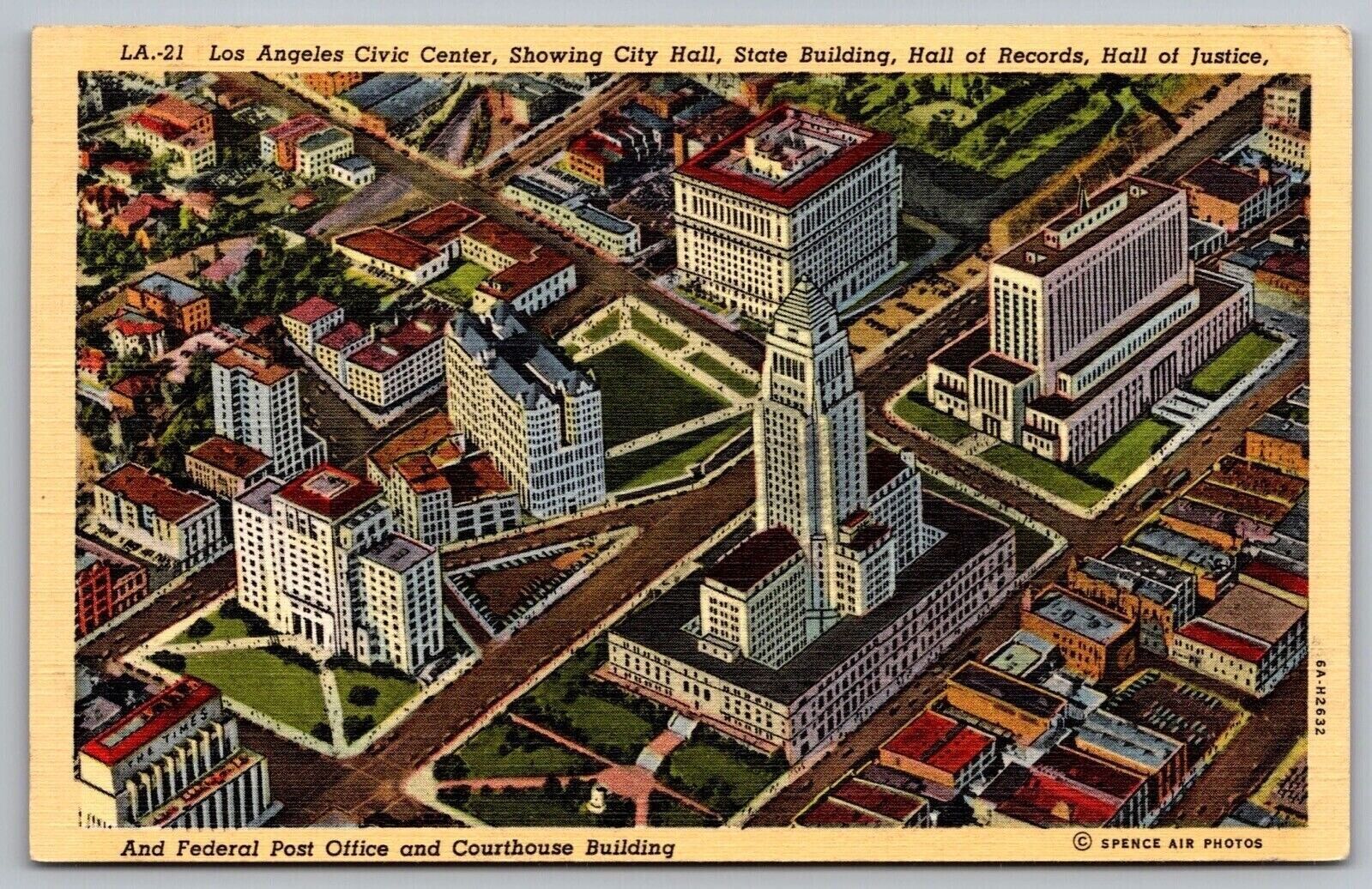 Los Angeles CA Civic Center City Hall State Blg Hall Records Linen
