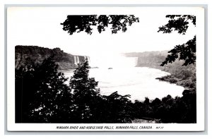 RPPC Niagara River and Horseshoe Falls Niagara Falls Canada UNP Postcard O16
