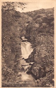 England 1953 Ingleton Snow Falls vintage postcard