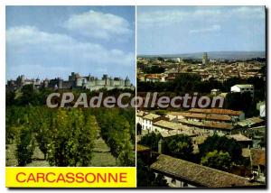 Postcard Old Carcassonne General view and quotes