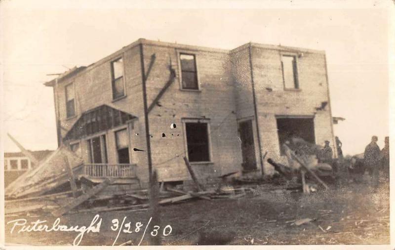 Peterborough? Disaster Scene Tornado Damage Real Photo Antique Postcard J81250