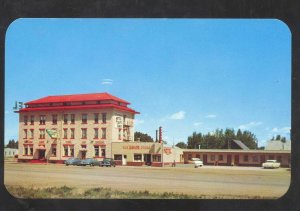 MEDICINE BOW WYOMING BIRGINIAN HOTEM AND MOTEL ADVERTISING POSTCARD