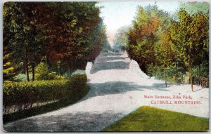 1908 Main Entrance Elka Park Catskill Mountains New York Trees Posted Postcard