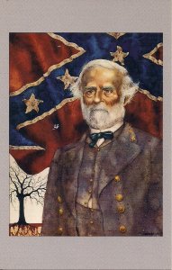 General Robert E. Lee, Confederate Flag, Civil War, Modern Portrait 1960's