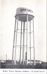 Bremen, IN Indiana WATER TOWER German Township~Marshall County ROADSIDE Postcard