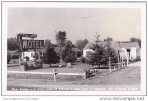 New York Tangent Deer Lodge Motel Real Photo RPPC