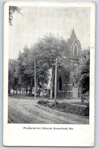 Greenfield Missouri Postcard Presbyterian Church Building Exterior 1910 Vintage