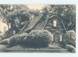 Unused 1920's HISTORIC HOME Dedham Massachusetts MA W3467