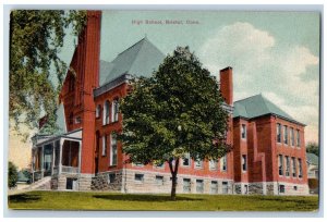 Bristol Connecticut Postcard High School Exterior Building c1910 Vintage Antique