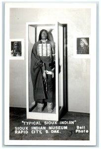 c1950's Typical Sioux Indian Museum Rapid City SD RPPC Photo Vintage Postcard